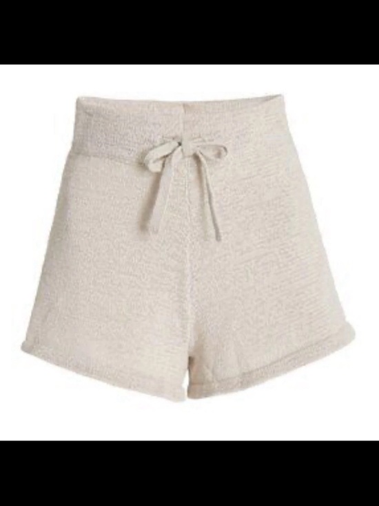 cult gaia Pants - NEW WITHOUT TAG Cult Gaia Cotton Knit Drawstring Boho Shorts Neutrals